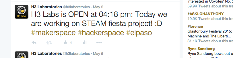 Neon a Shop Open / Closed Makerspace Sign on Raspberry Pi 2 (El Paso, TX)
