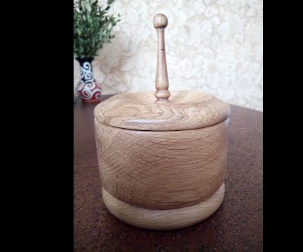 How to Make Turning the Sugar Bowl of Oak 