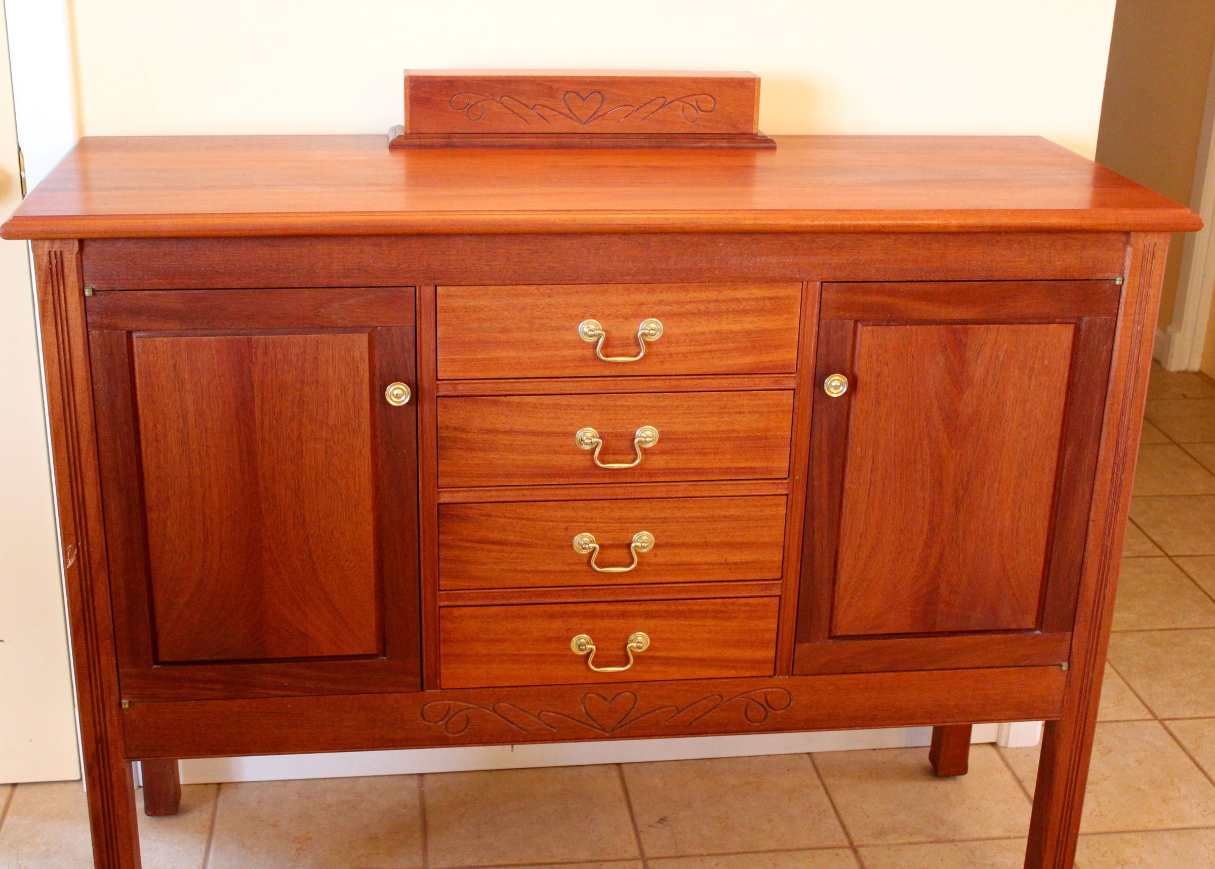 Anniversary Cabinet With a Wooden Combination Lock