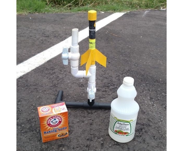 PVC Rocket With Vinegar and Baking Soda Fuel
