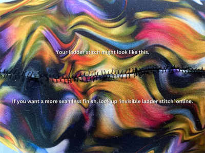 Close the Opening With a Ladder Stitch