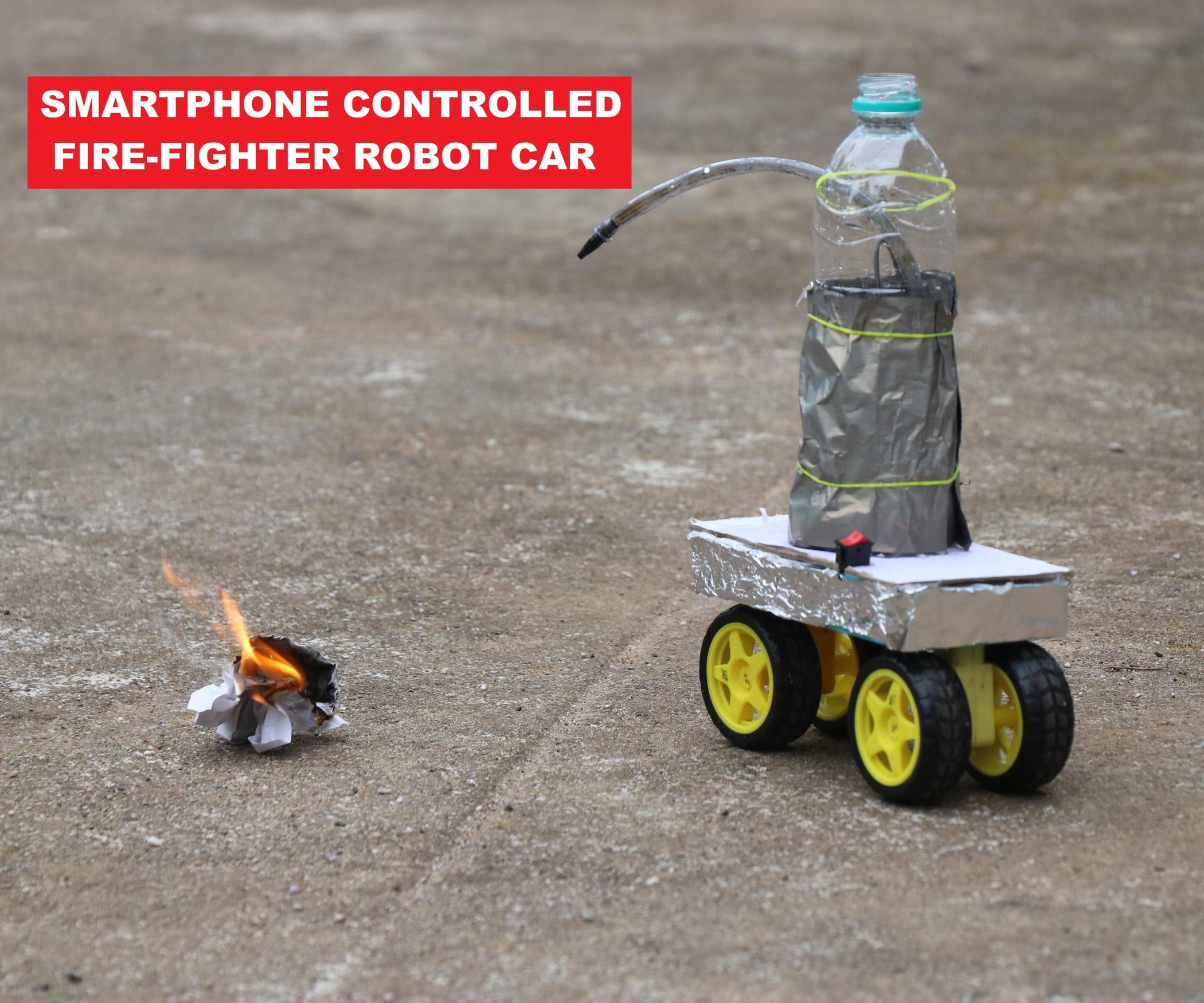 How to Make Smartphone Controlled Fire Fighting Robot Car : 8 Steps ...