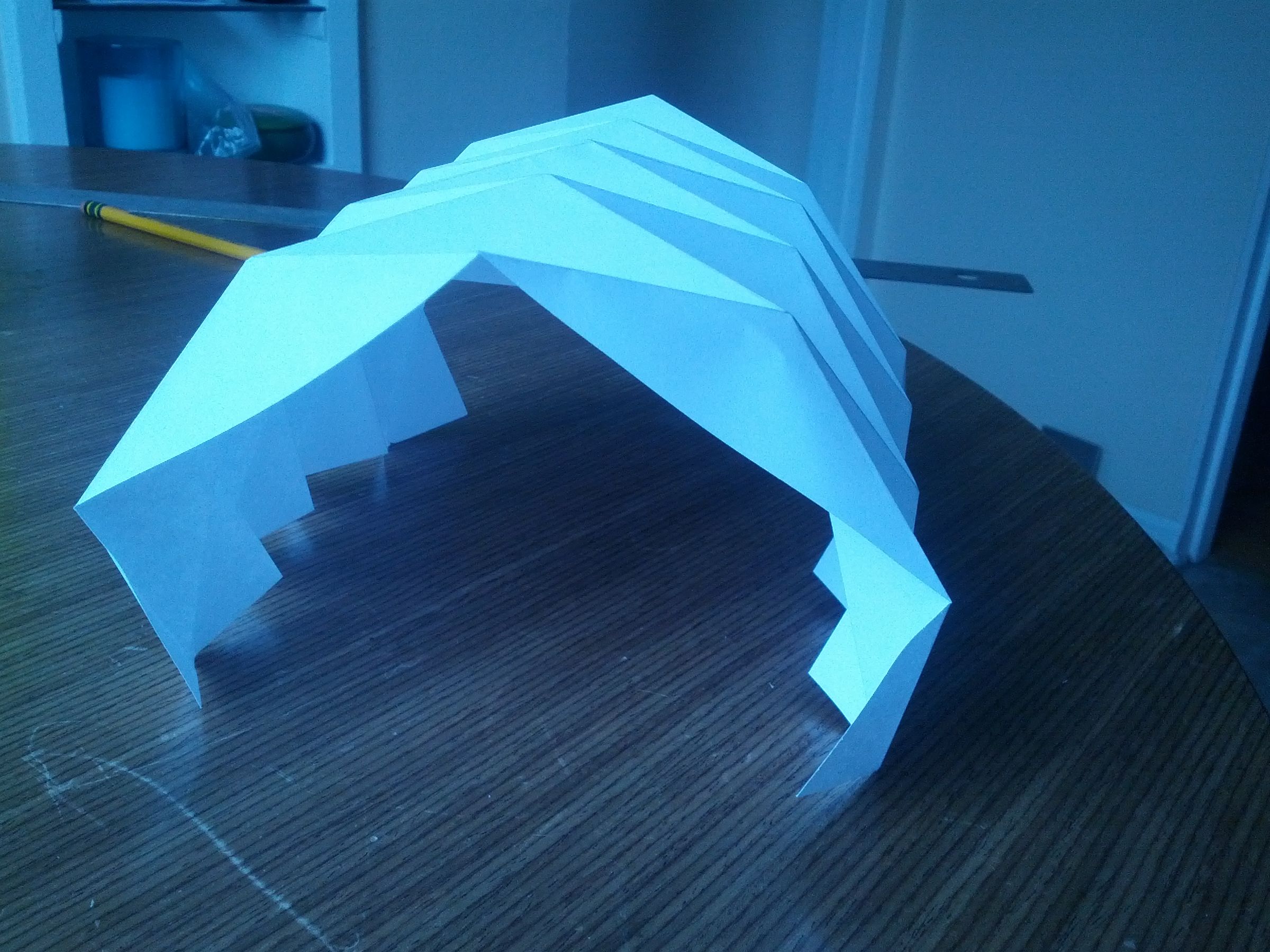 Paper Folded Barrel Structure