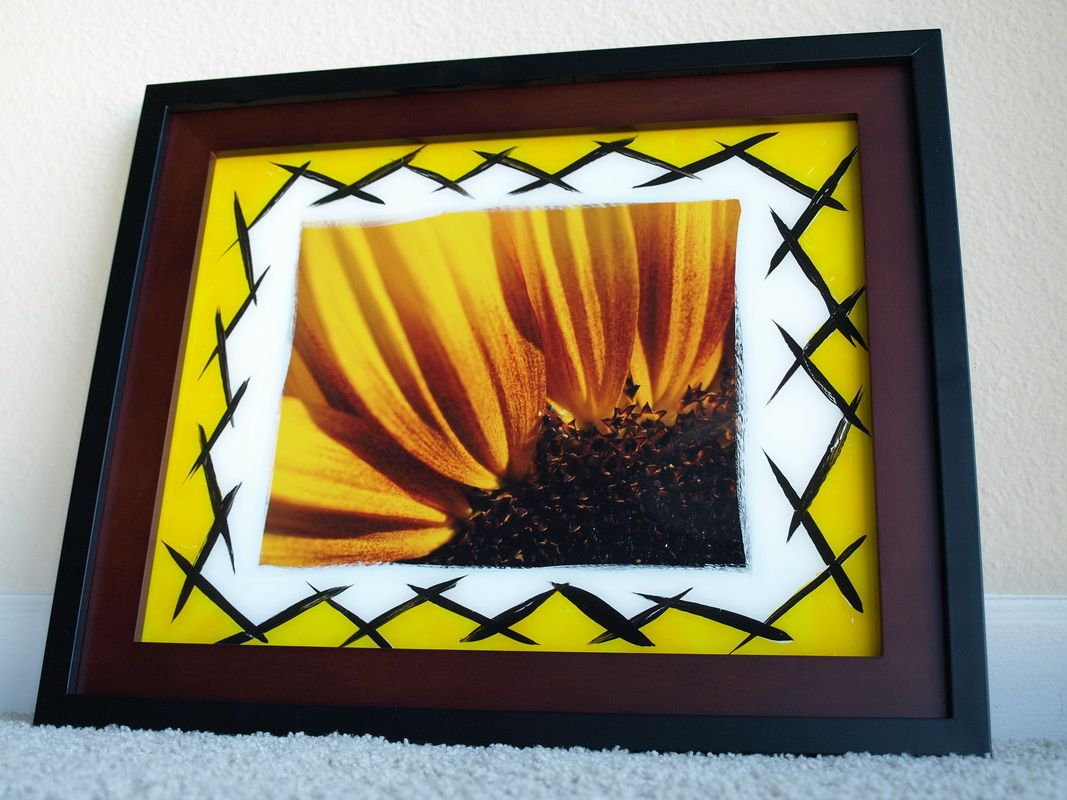 Painted Glass Photo Mat