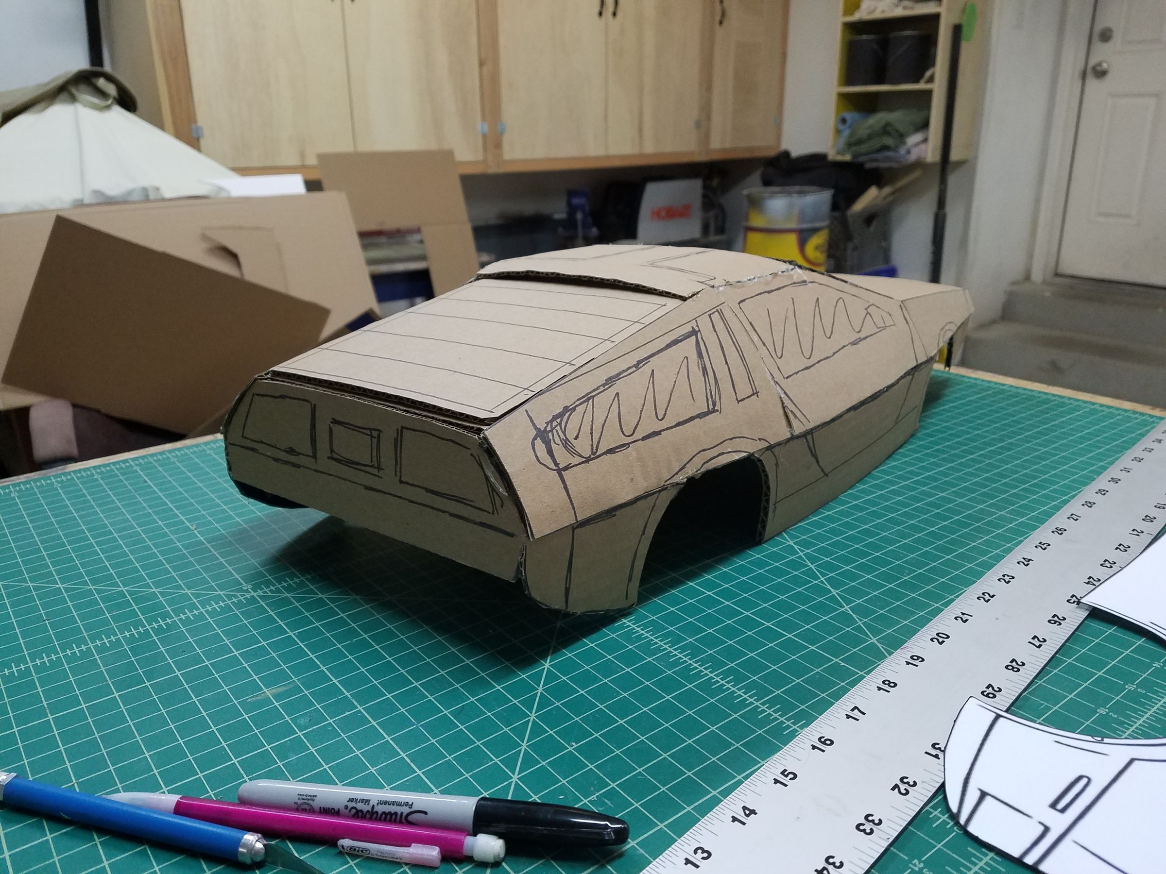 Make a Cardboard DeLorean RC Body 16 Steps (with Pictures