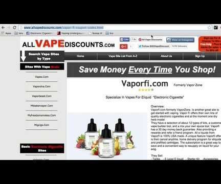 Vaporfi Coupon Codes for Flavored E Cigs