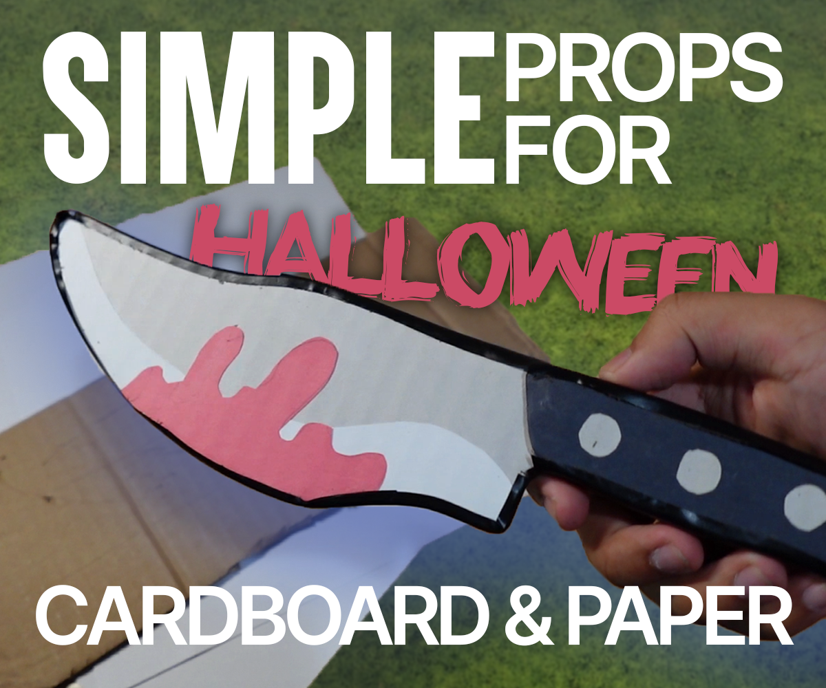 Simple Halloween Props: Cardboard & Paper