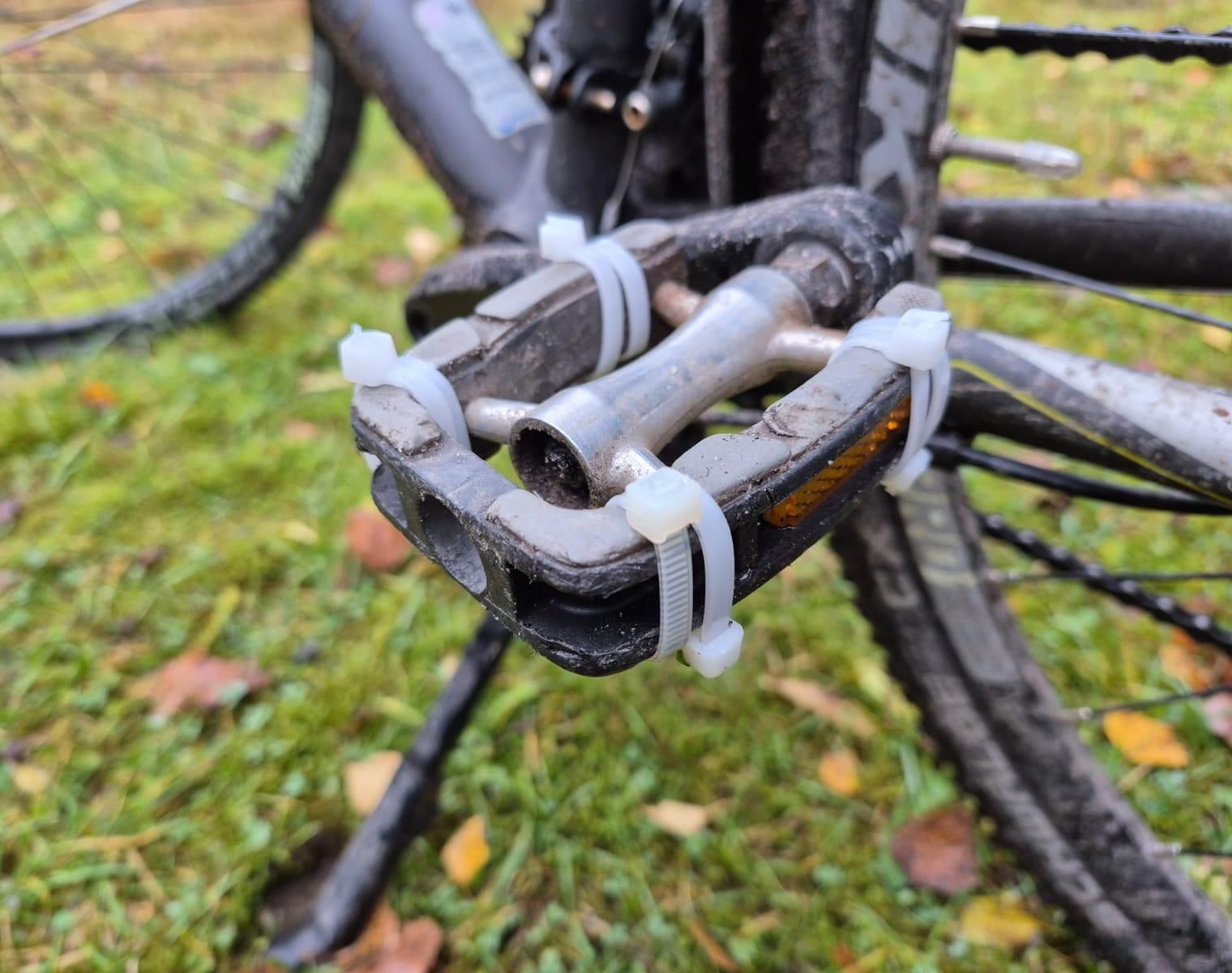 Pins for Your Bike Pedals With Zip Ties