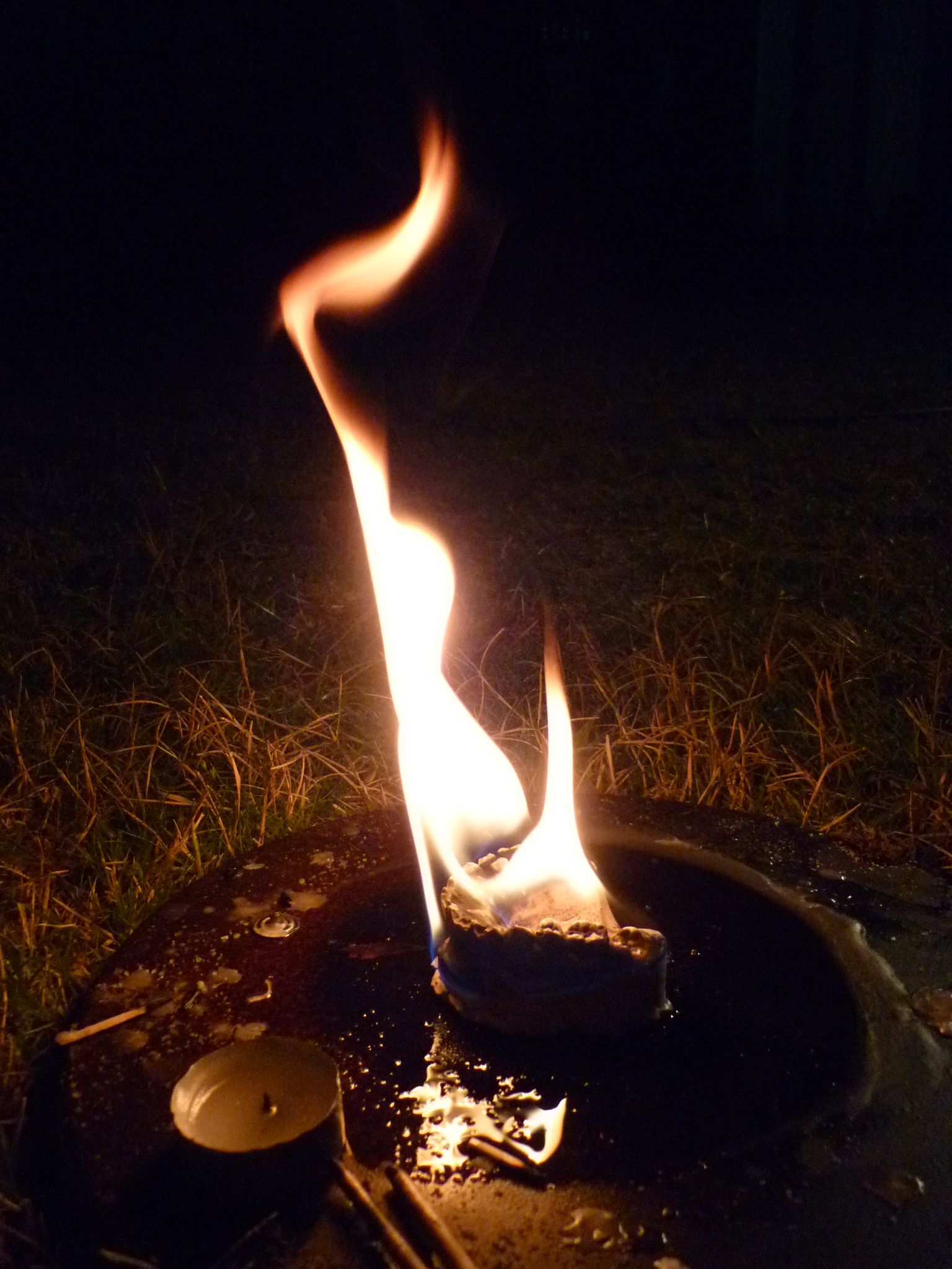 Gift Exchange - casting a plaster candle