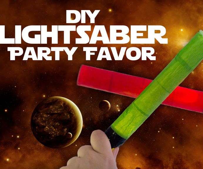 DIY Star Wars Lightsaber Party Favors