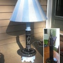Lamp Project. Adding new life with internal night light and painted shade