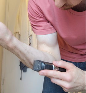 Shave Your Right Leg and Arm (if Needed)