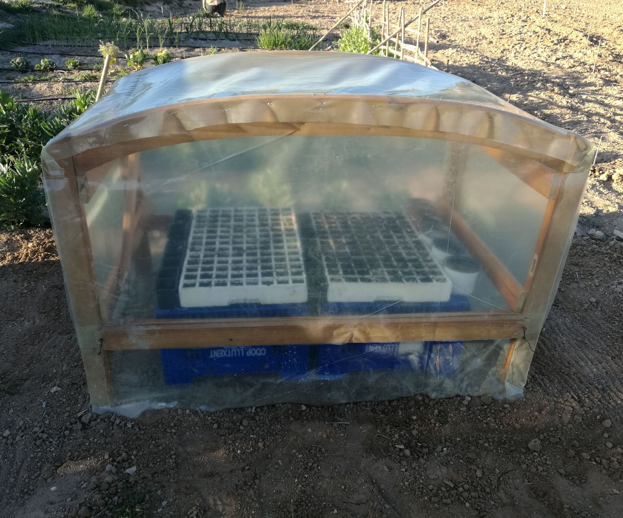 Greenhouse From Two Recycled Headboards! :)