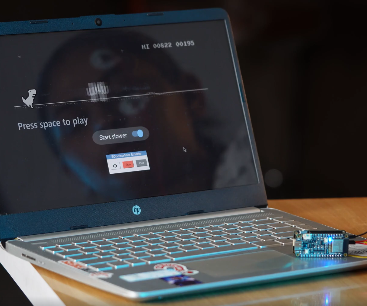 Controlling Keyboard With Eye Blinks Using Neuro PlayGround Lite