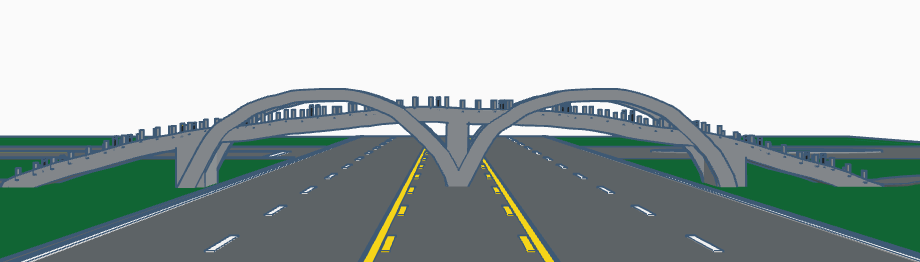 Designing a Bridge to Cross the Road