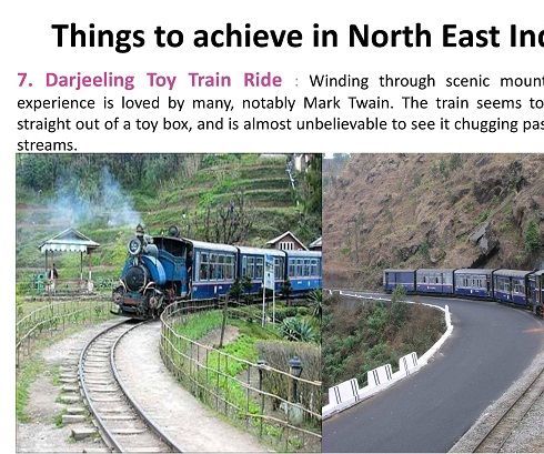 Things to Achieve in North East India