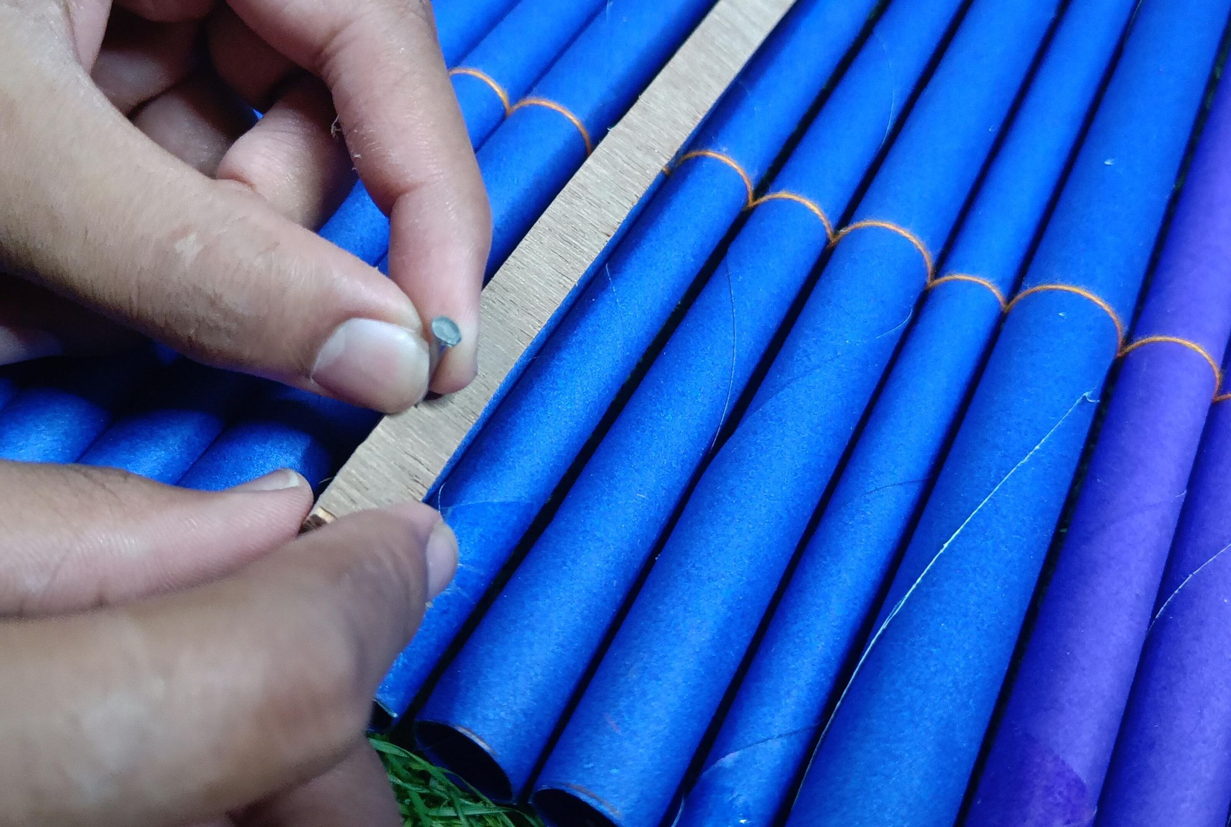 Creative Door Curtain With Coloring Art Paper Rolls