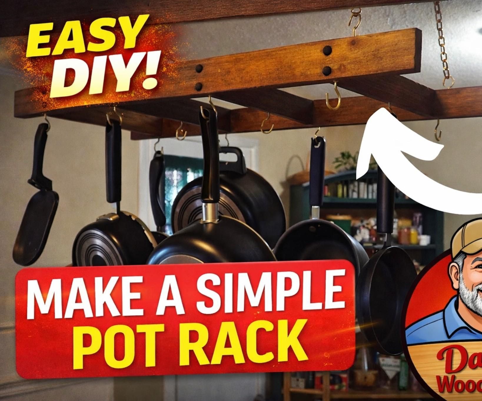 Make a Wooden Pot Rack