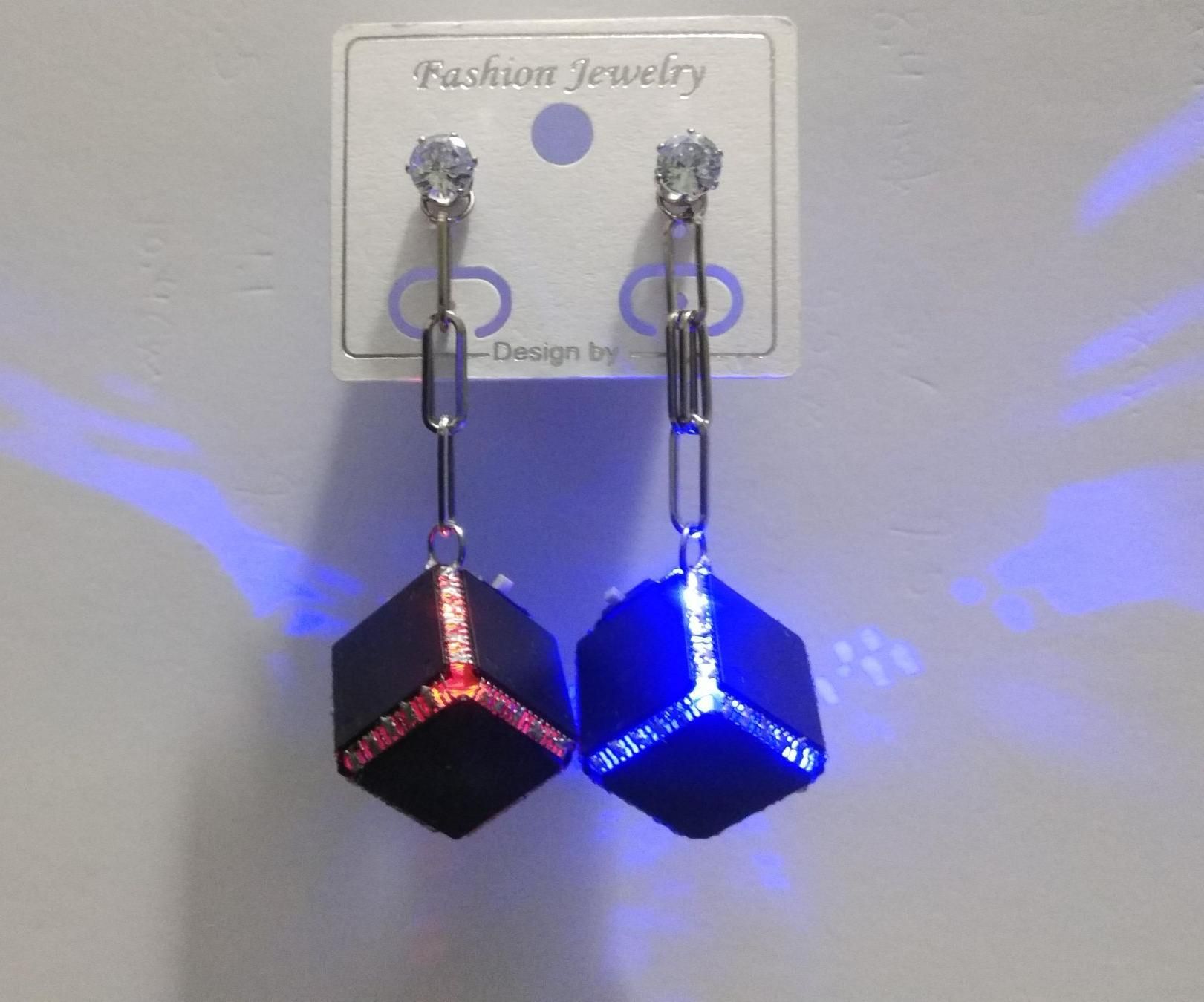 Microcontroller Cube Earrings