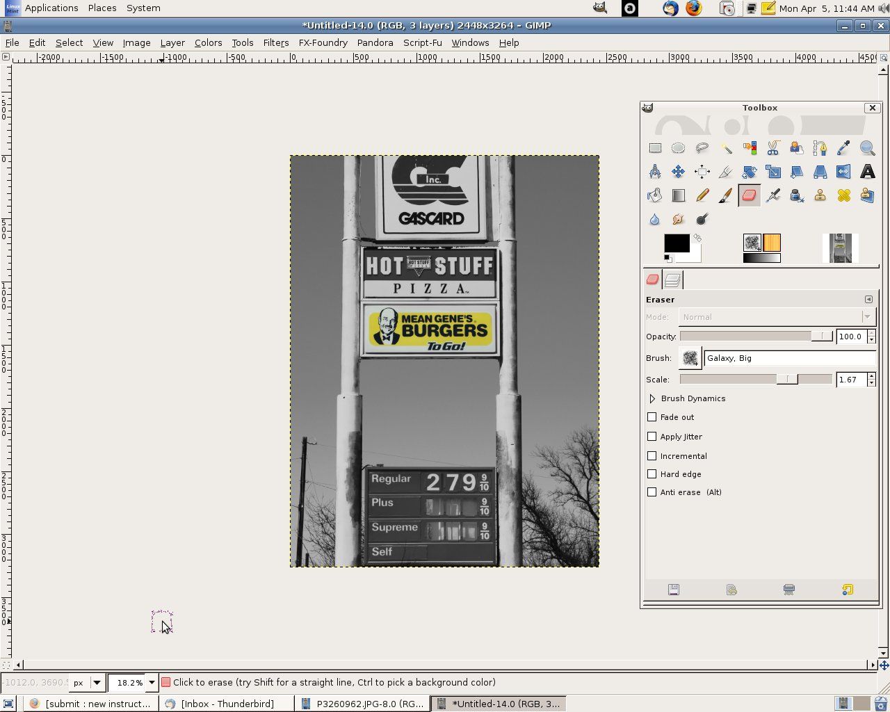 Coloring Black and White Images With the GIMP