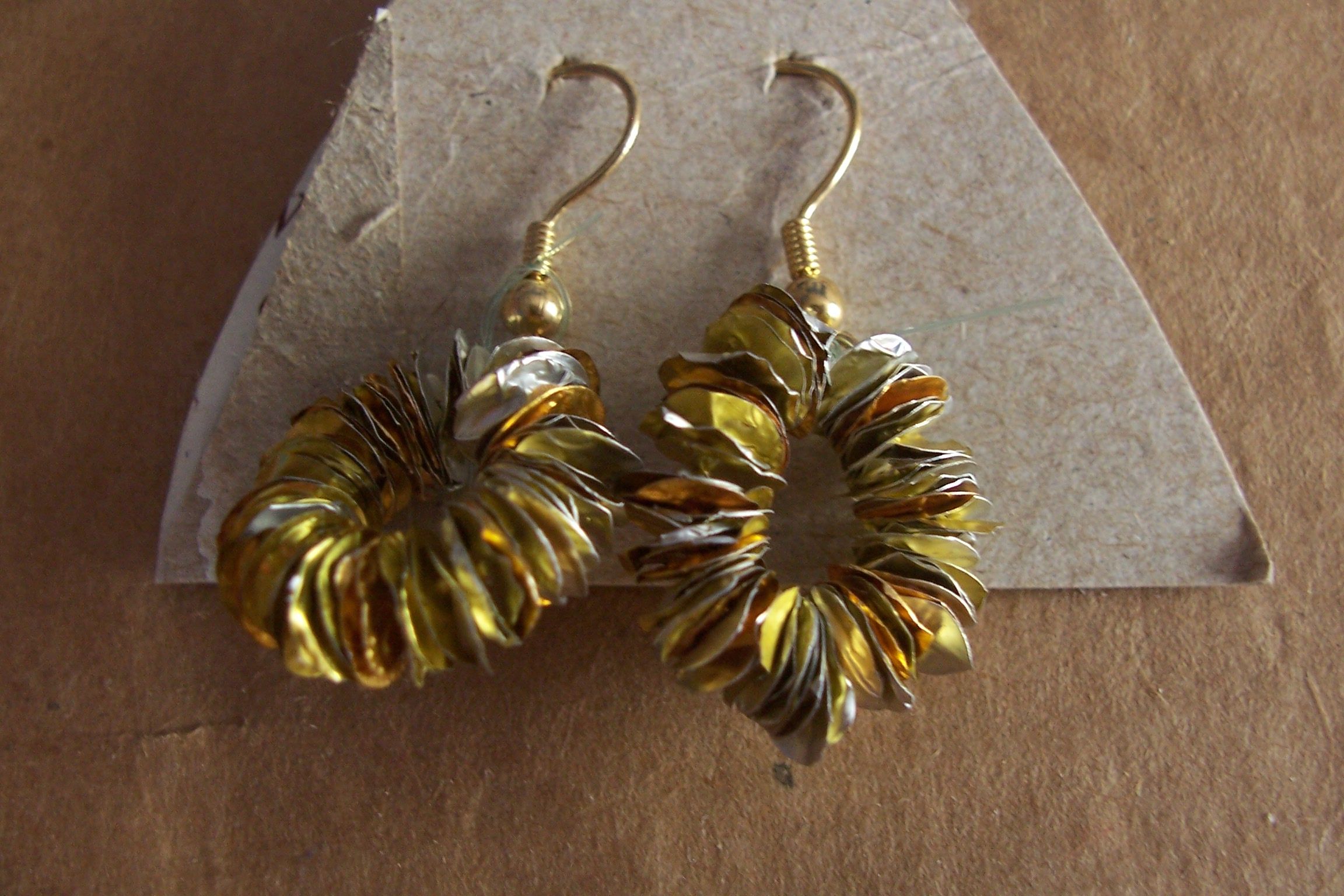 Chocolate Coin Wrapper Earrings!