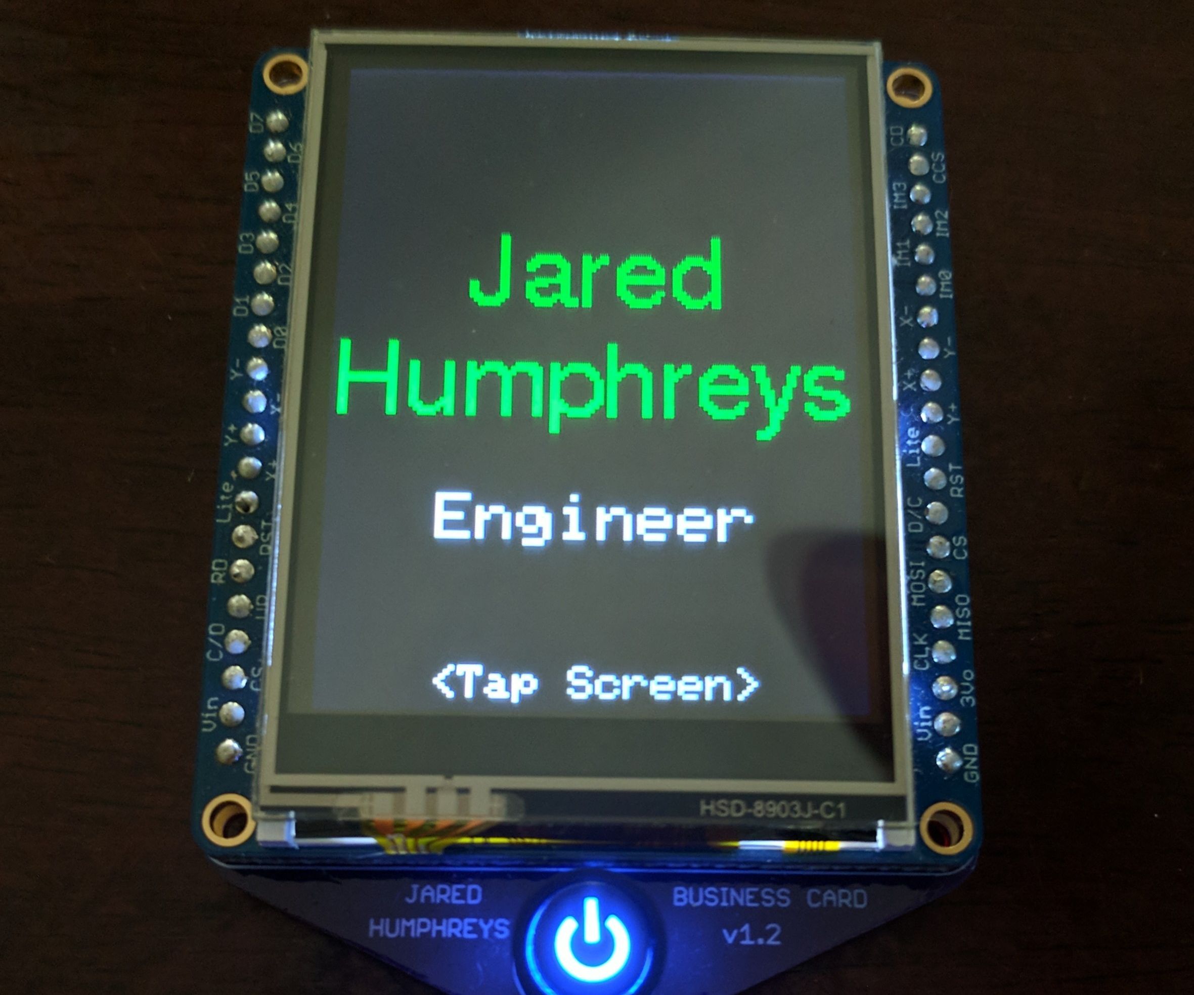 Touch Screen Business Card