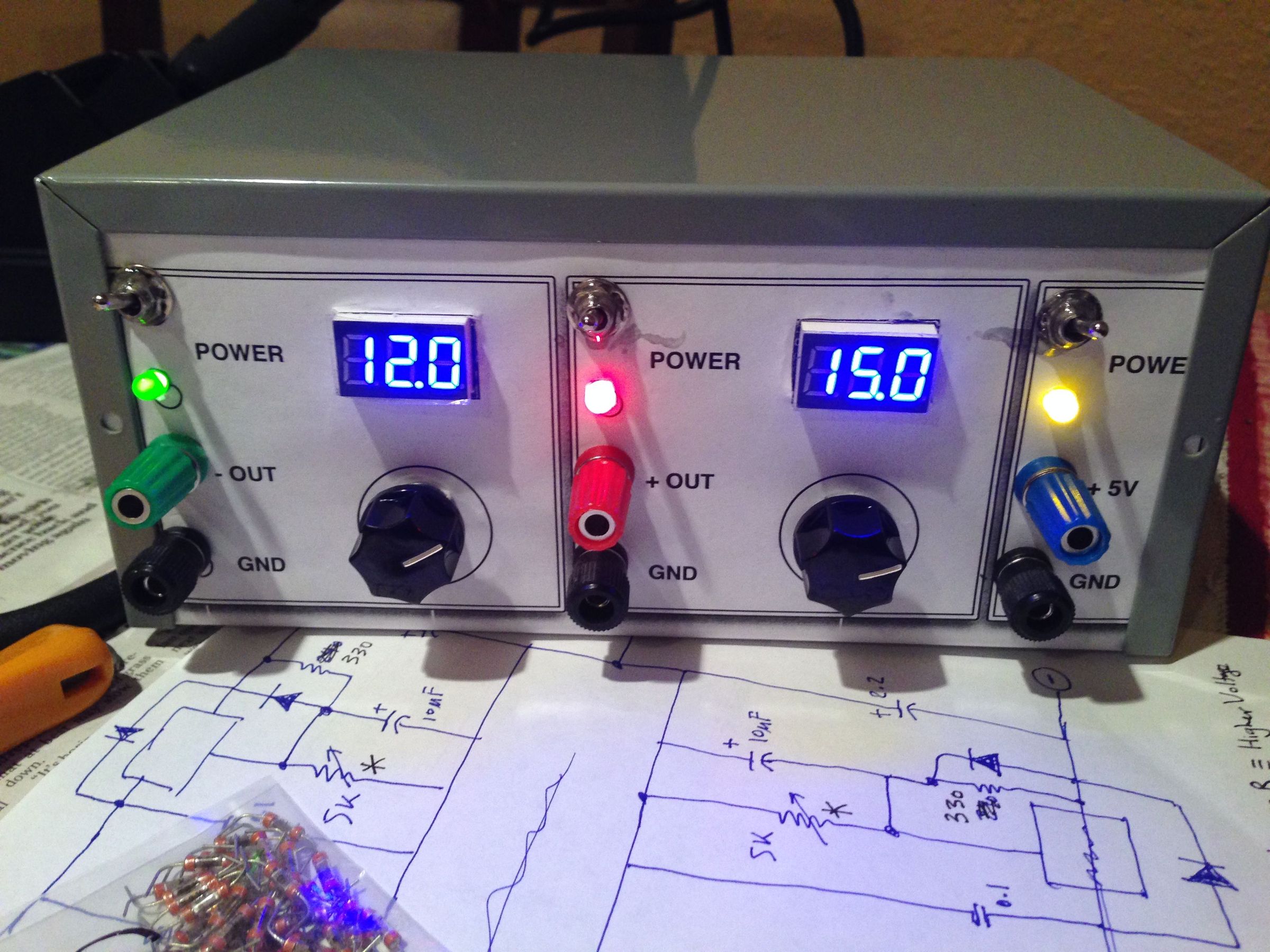 Triple Variable Regulated Power Supply
