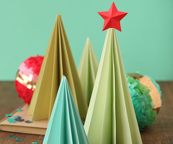 DIY Paper Christmas Trees