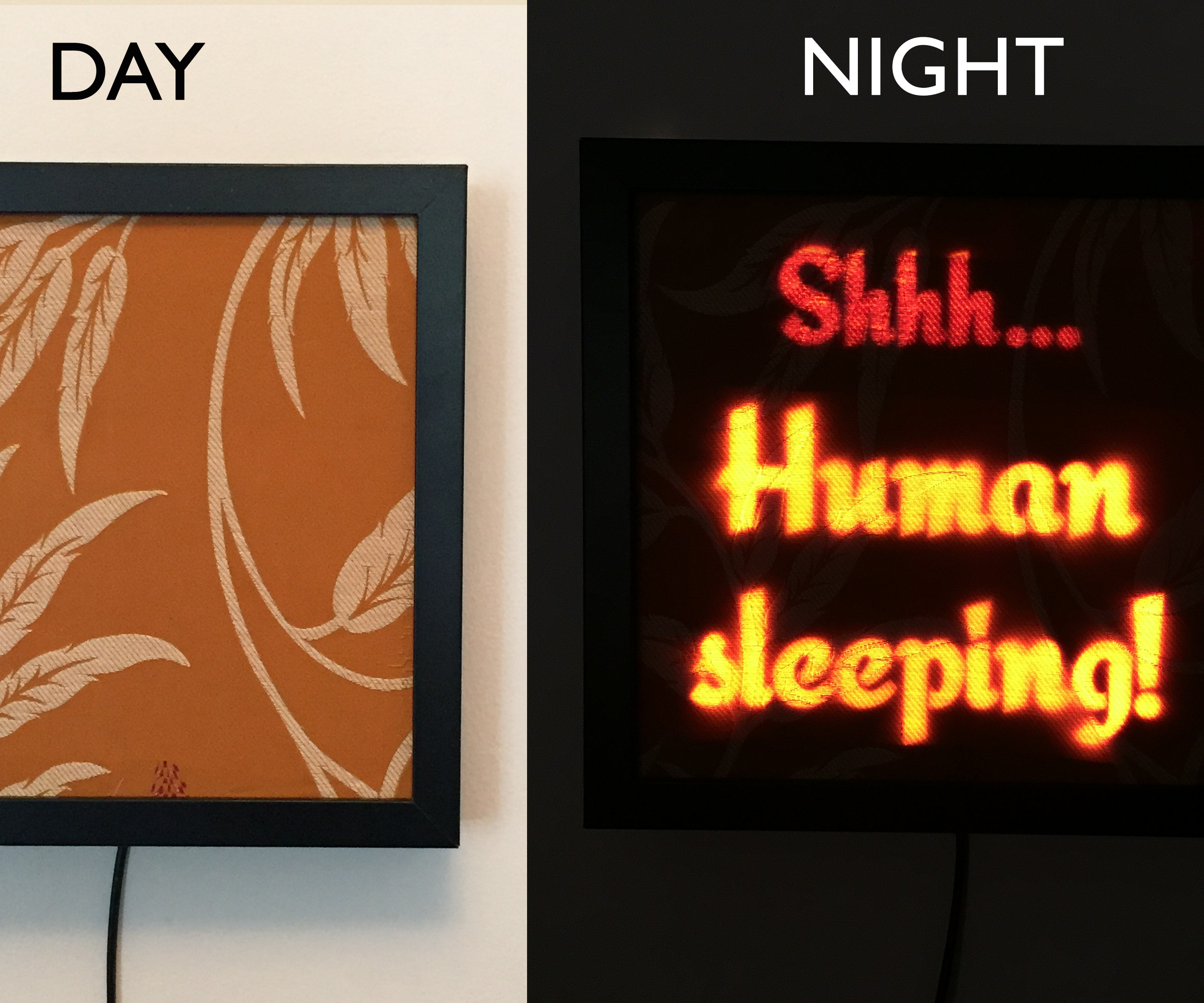 Hidden Backlit LED Sleeping Sign