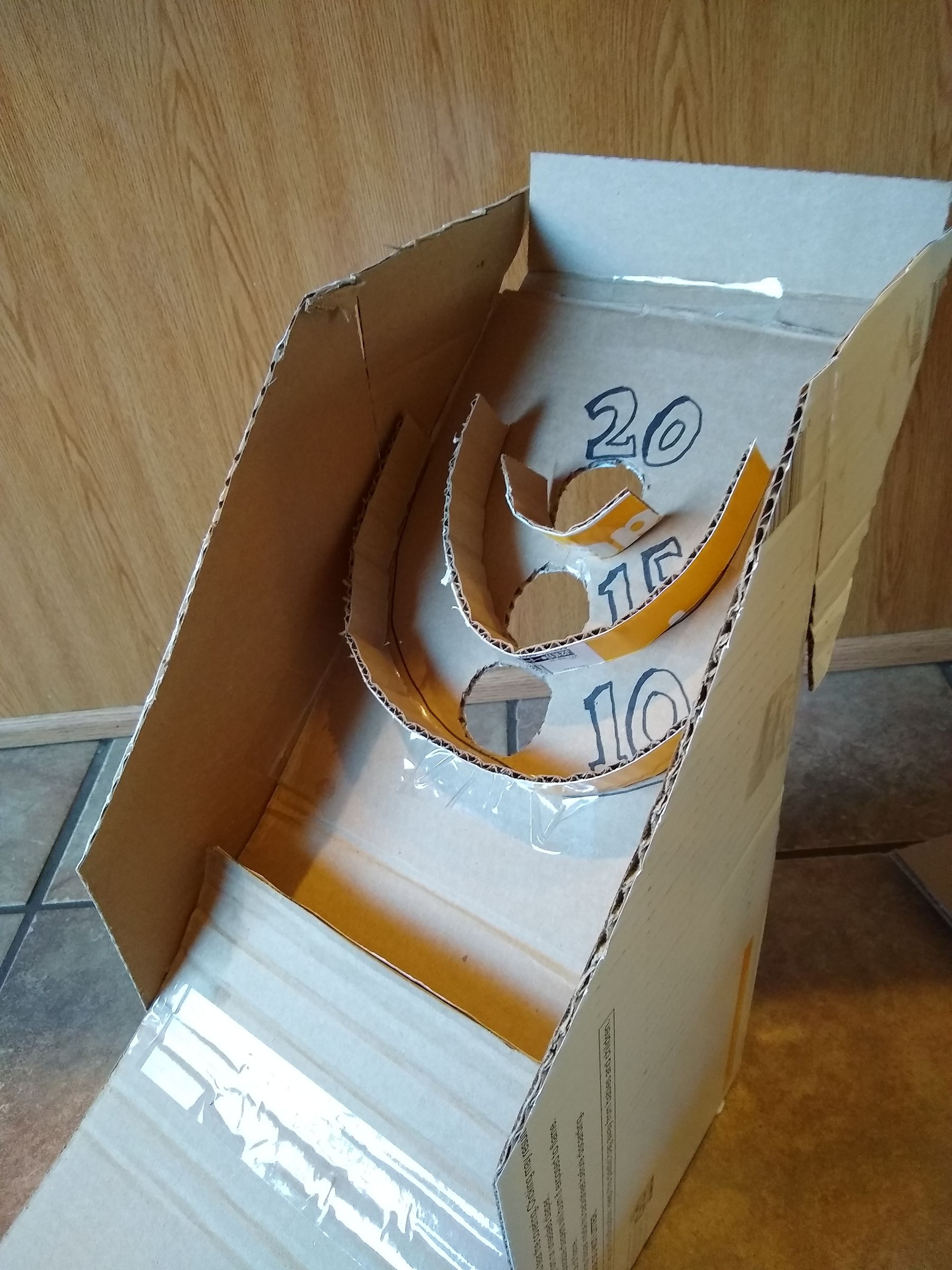 Easy Cardboard Mini Skee Ball 11 Steps Instructables
