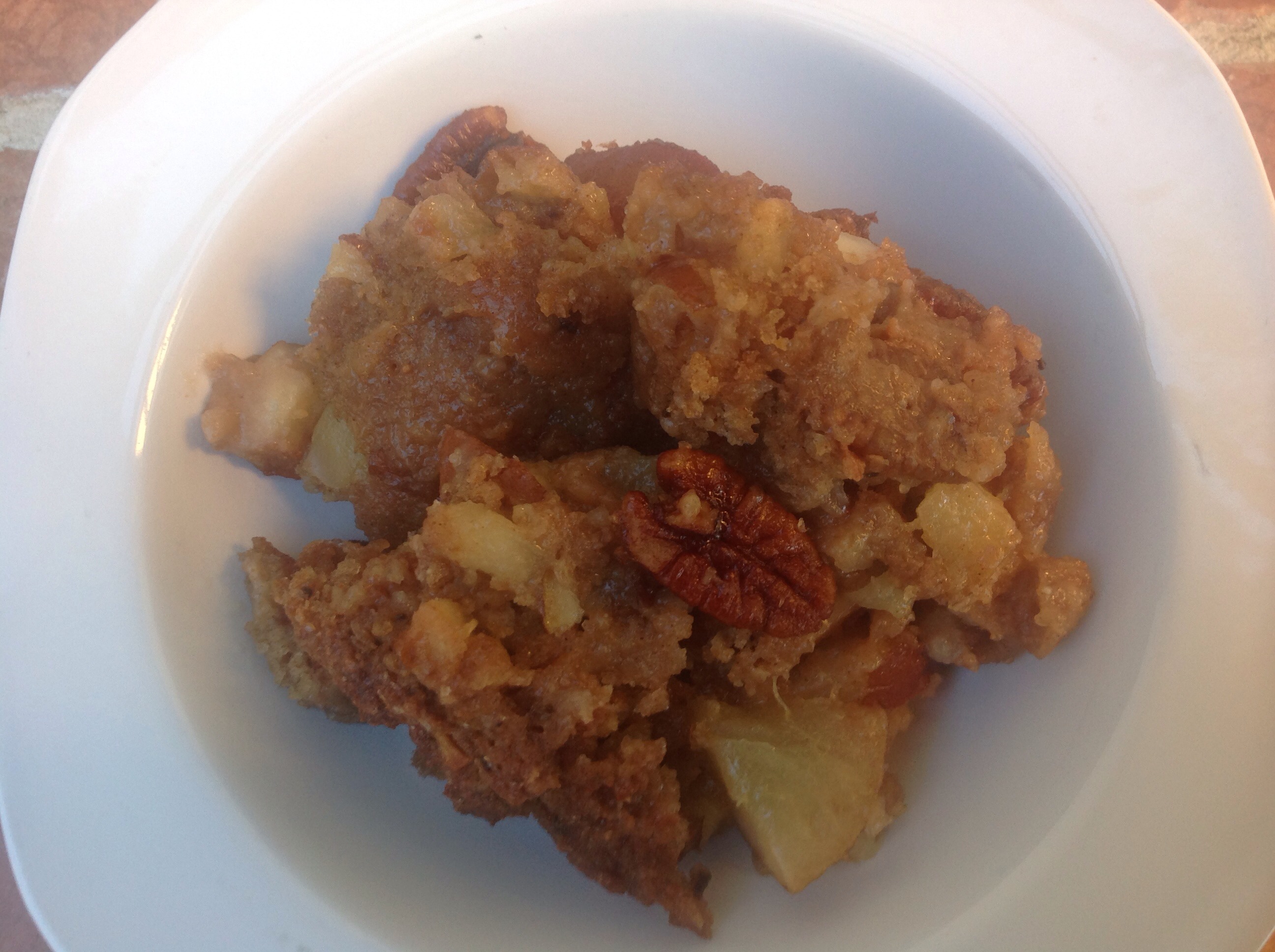 Pear Bread Pudding (No Mix)
