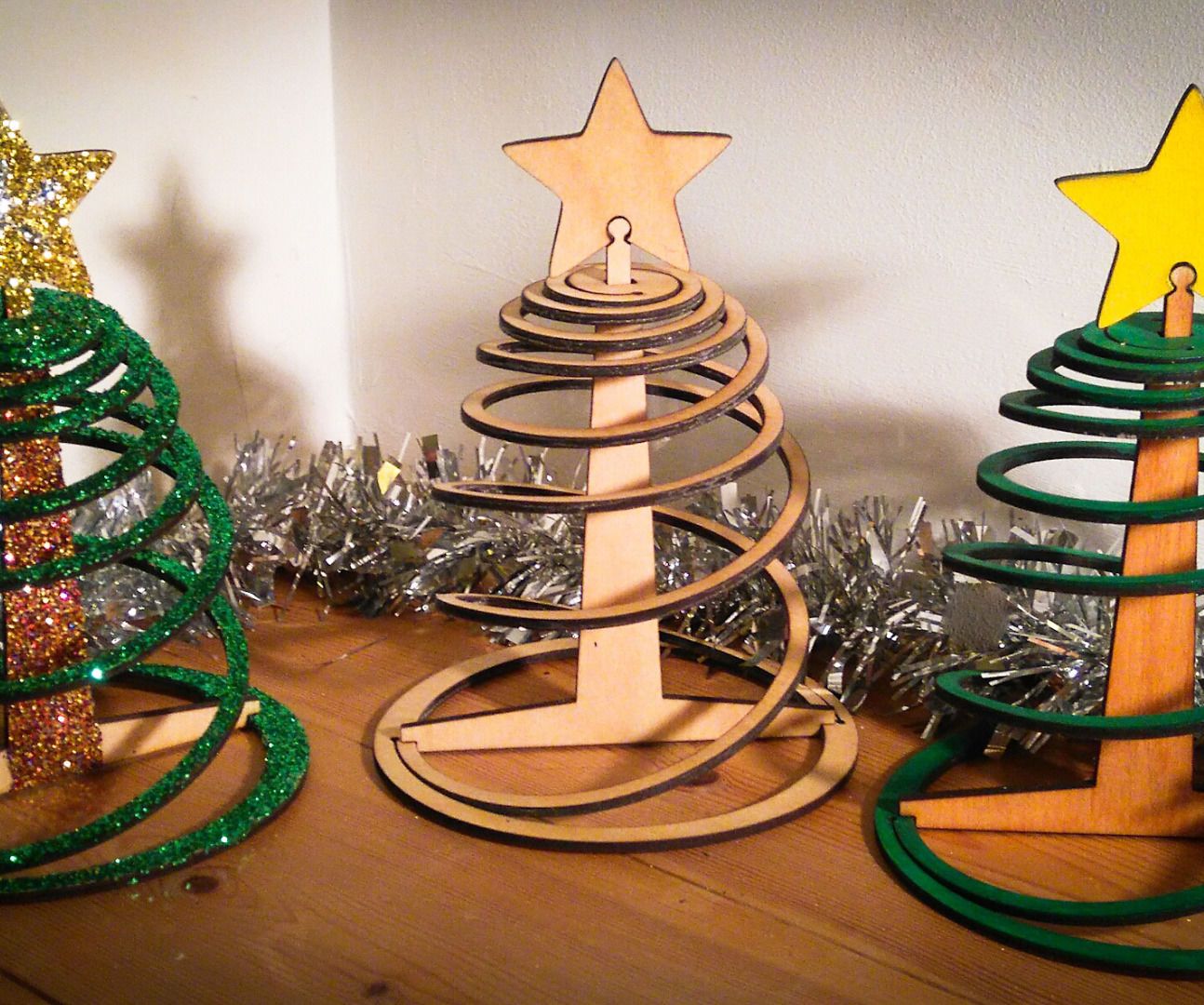 Easy three piece flat pack Christmas tree