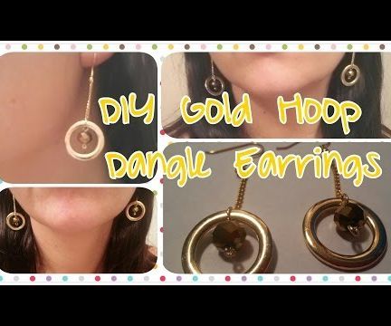 DIY Gold Hoop Dangle Earrings