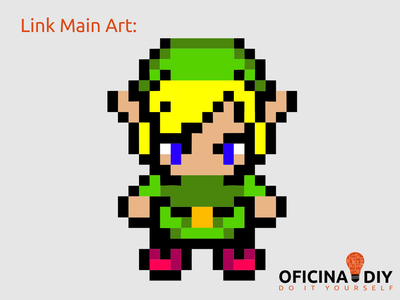 Pixel Art  of Link  the Legend  of Zelda