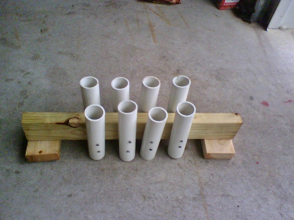pvc ice fishing rod holder Holder, 4 Pack Ground Fishing Pole Stand, Bank Fishing, Blue If this is your case PVC Modular Fishing Rod Holder