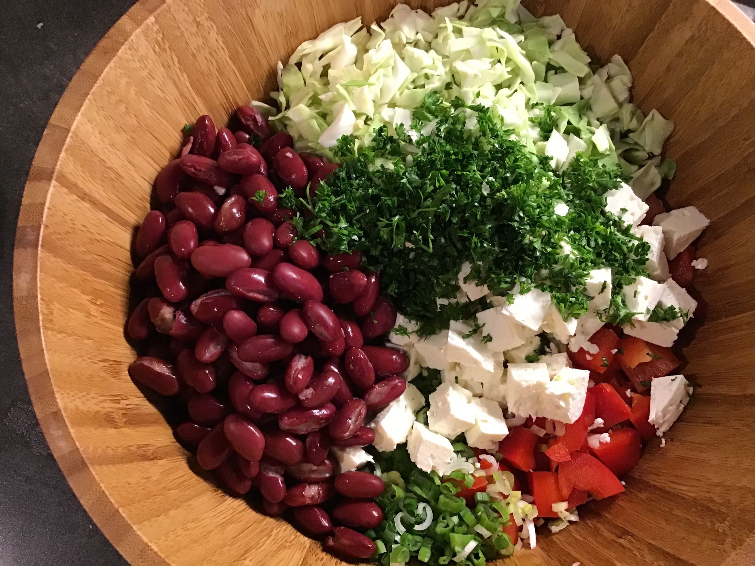 Red Bean Salad With Feta and Peppers 5 Steps (with Pictures