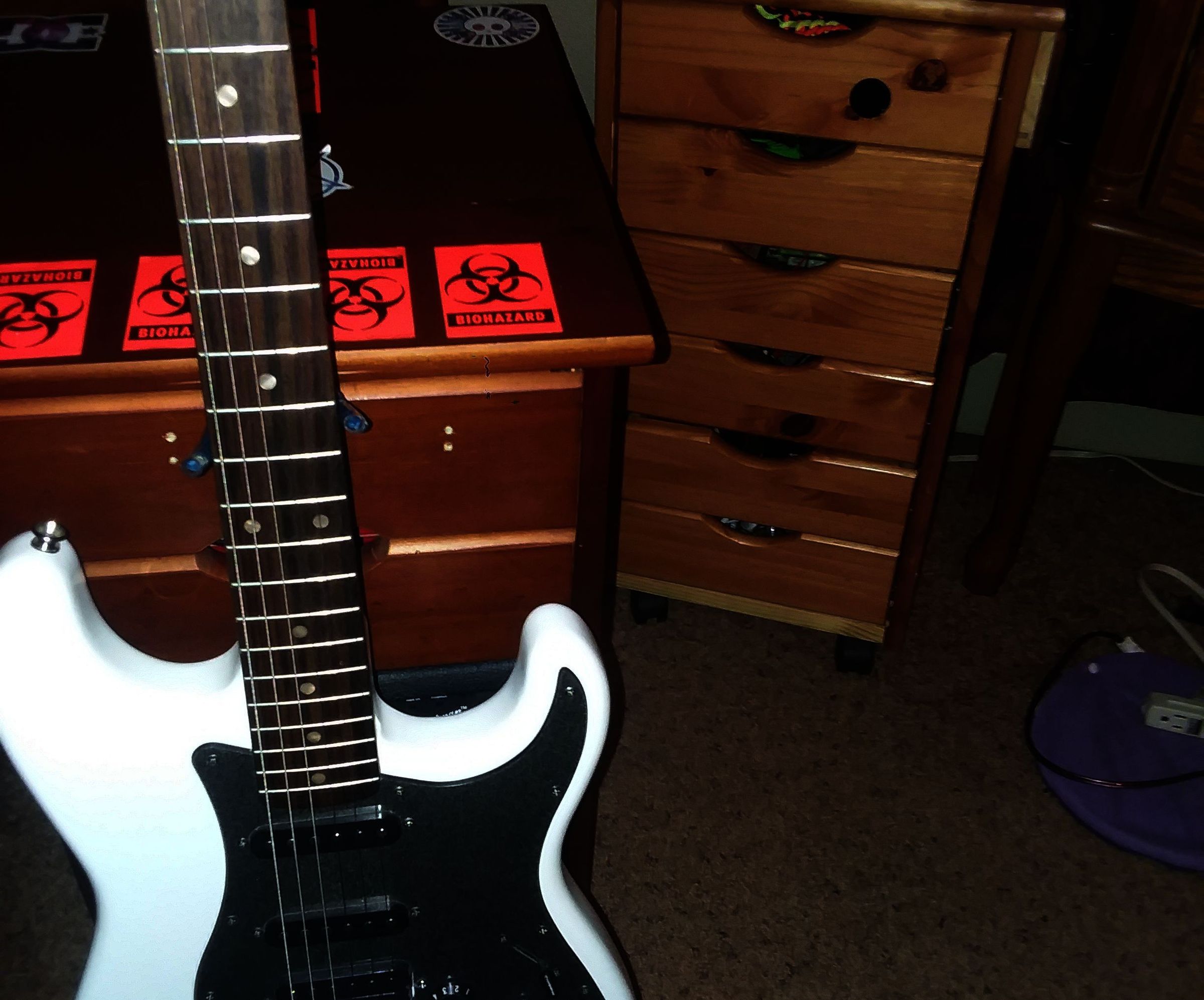 Guitar Stand and Accessories Storage