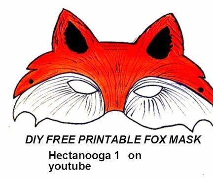 FREE PRINTABLE FOX MASK, Costume Accessories