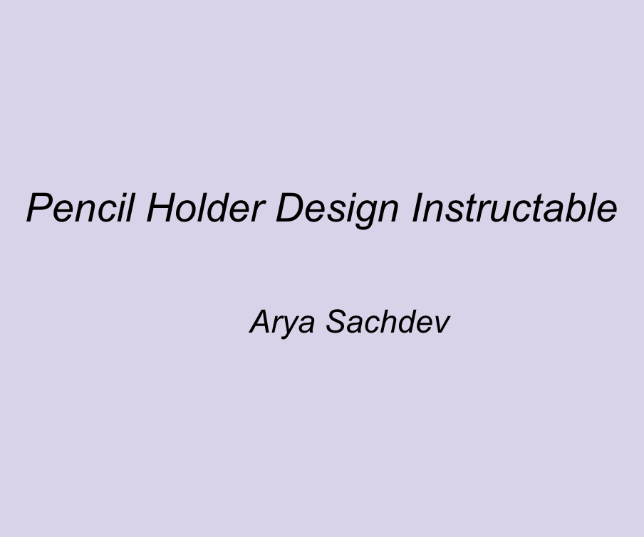 Plaster Pencil Holder Design 