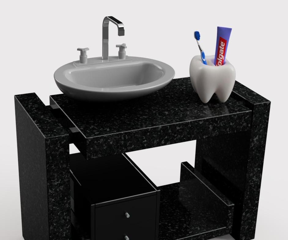 3D Printed Tooth-brush/toothpaste Holder