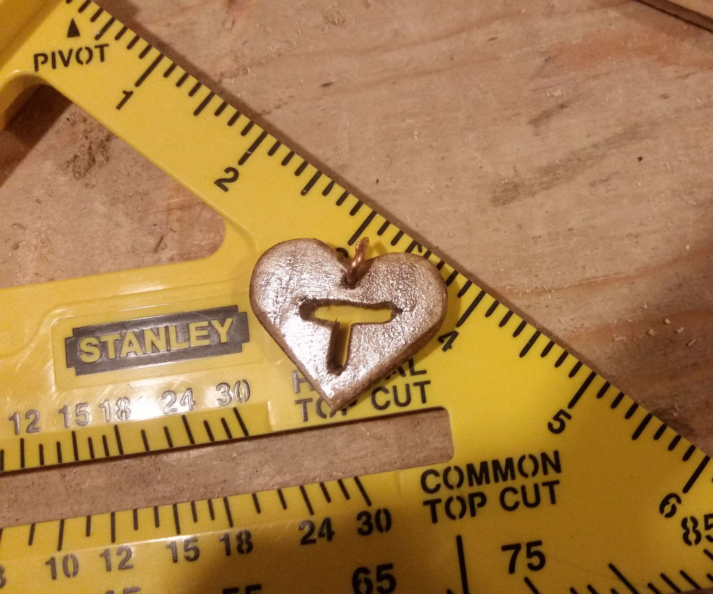 Heart Shaped Pendant With Initial 