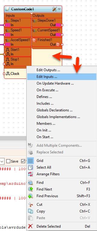 In Visuino Set Custom Code Inputs & Outputs photo 5