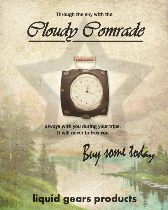 Steampunk Wrist Watch - the Cloudy Comrade