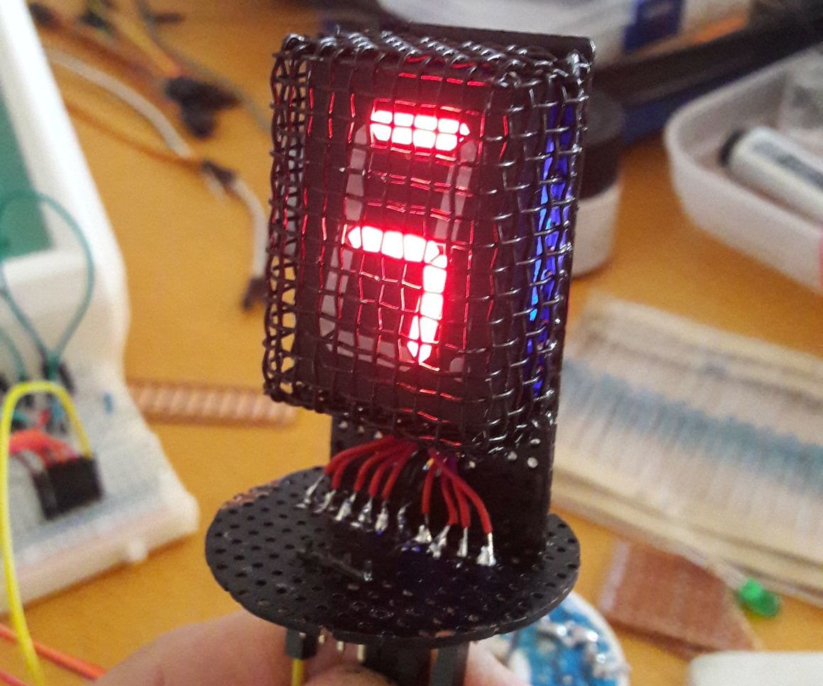 Nixie Inspired 7 Segment Display