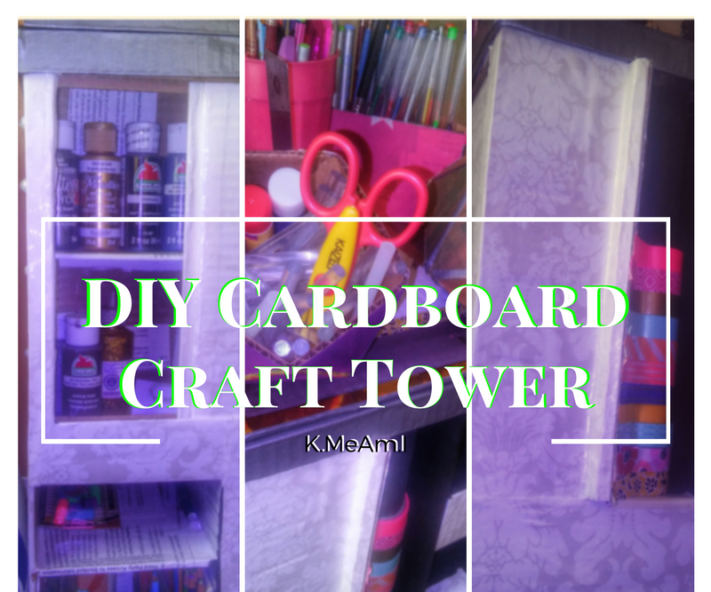 DIY Cardboard Craft Tower Organizer
