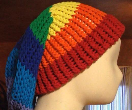 Slouch Beanie Hat Made From Recycled T-Shirts
