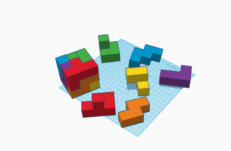 Simple Fun Cubic Puzzle in Tinkercad