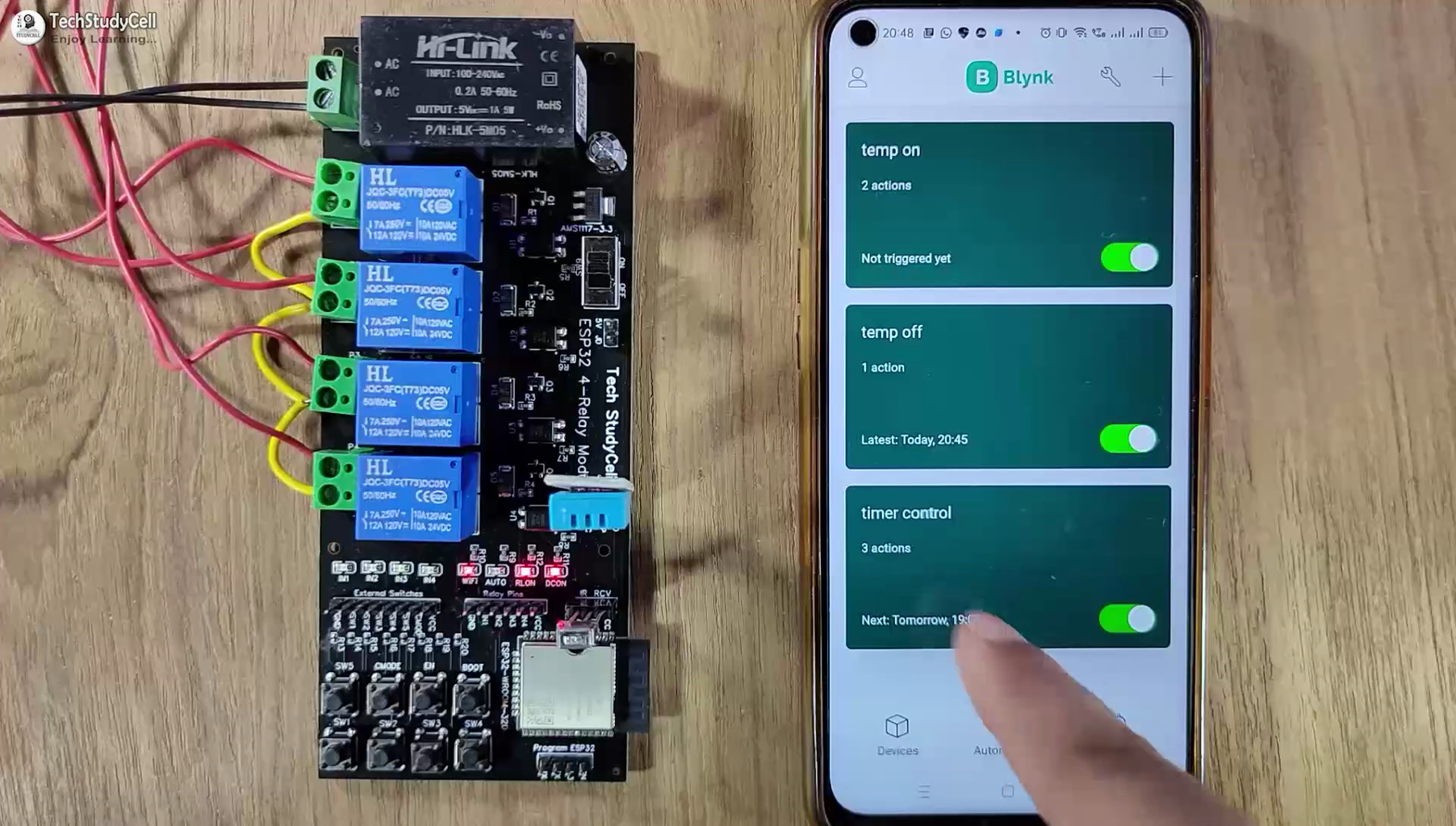 IoT Project Using ESP32 Blynk Google Assistant With Timer & Sensor : 19 ...