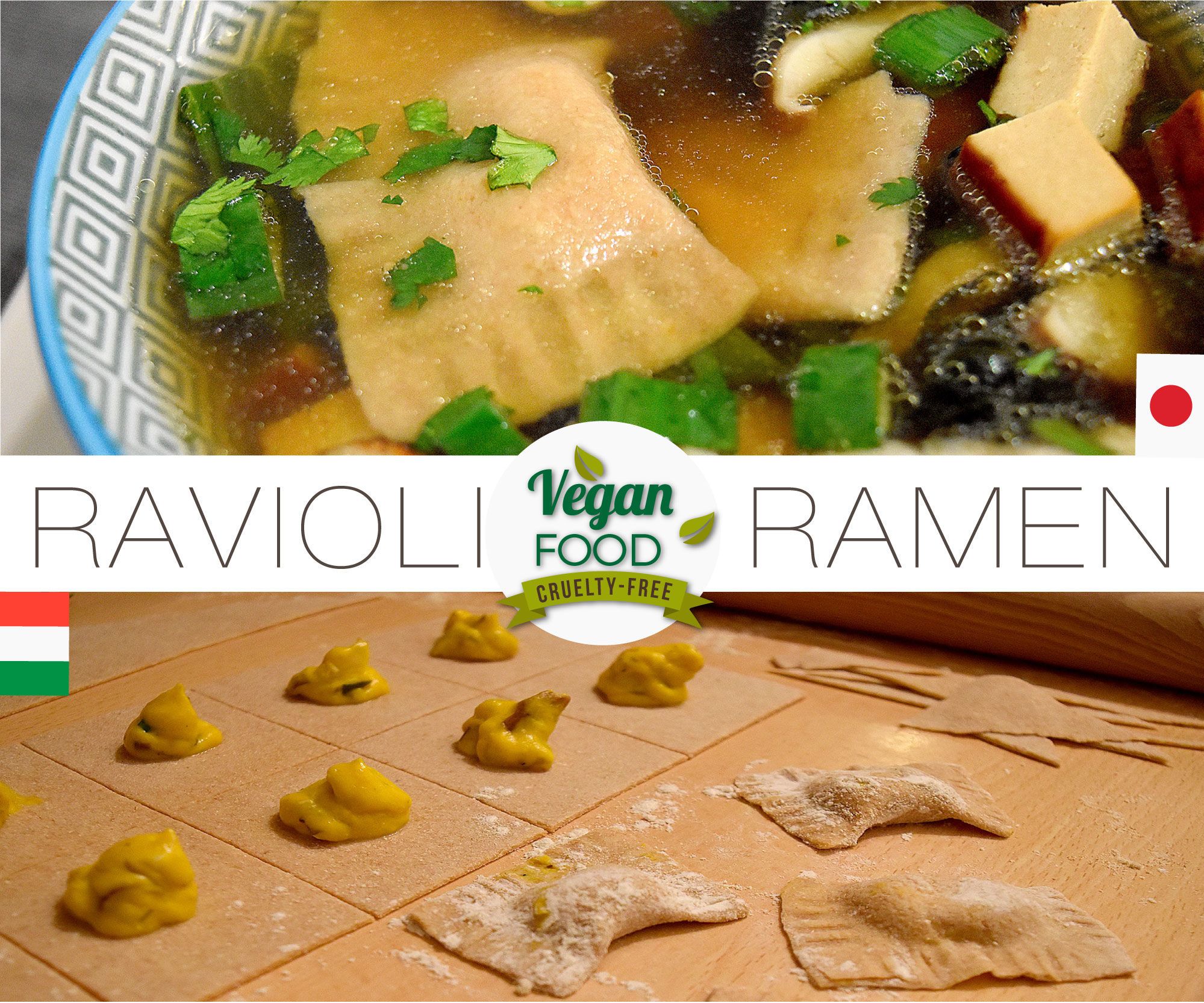 RAVIOLI-RAMEN (veg) Italy Meets Japan