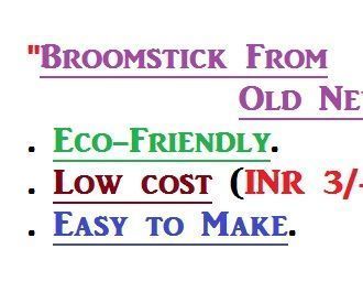 Old Paper / Newspaper Ecofriendly Broomstick